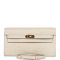 Hermes Kelly Wallet To Go Craie Epsom Gold Hardware