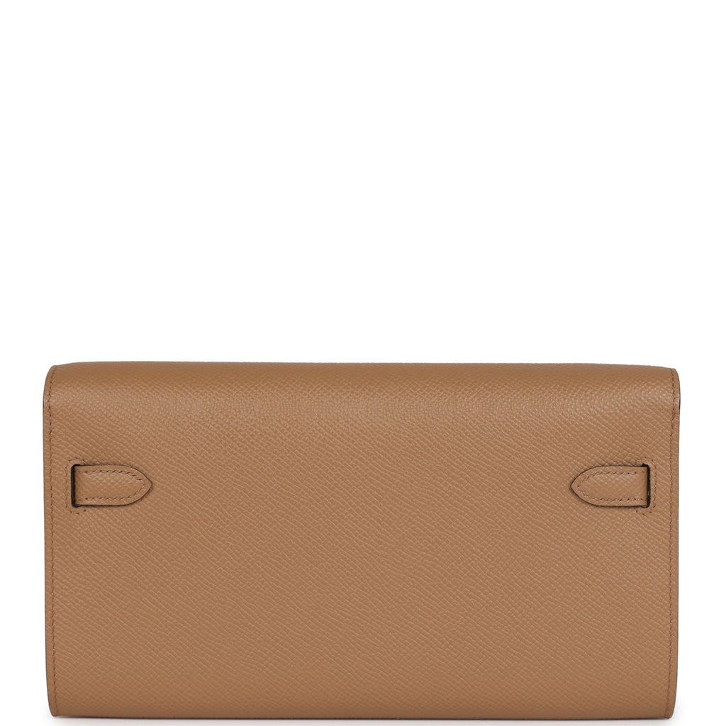 Hermes Kelly Wallet To Go Chai Verso Epsom Gold Hardware