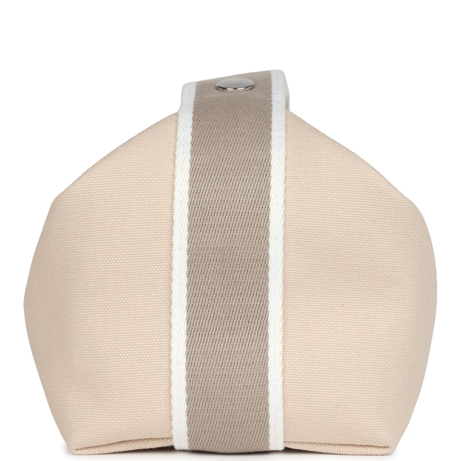 Hermes Bride-A-Brac PM Neutral Toile Canvas Palladium Hardware