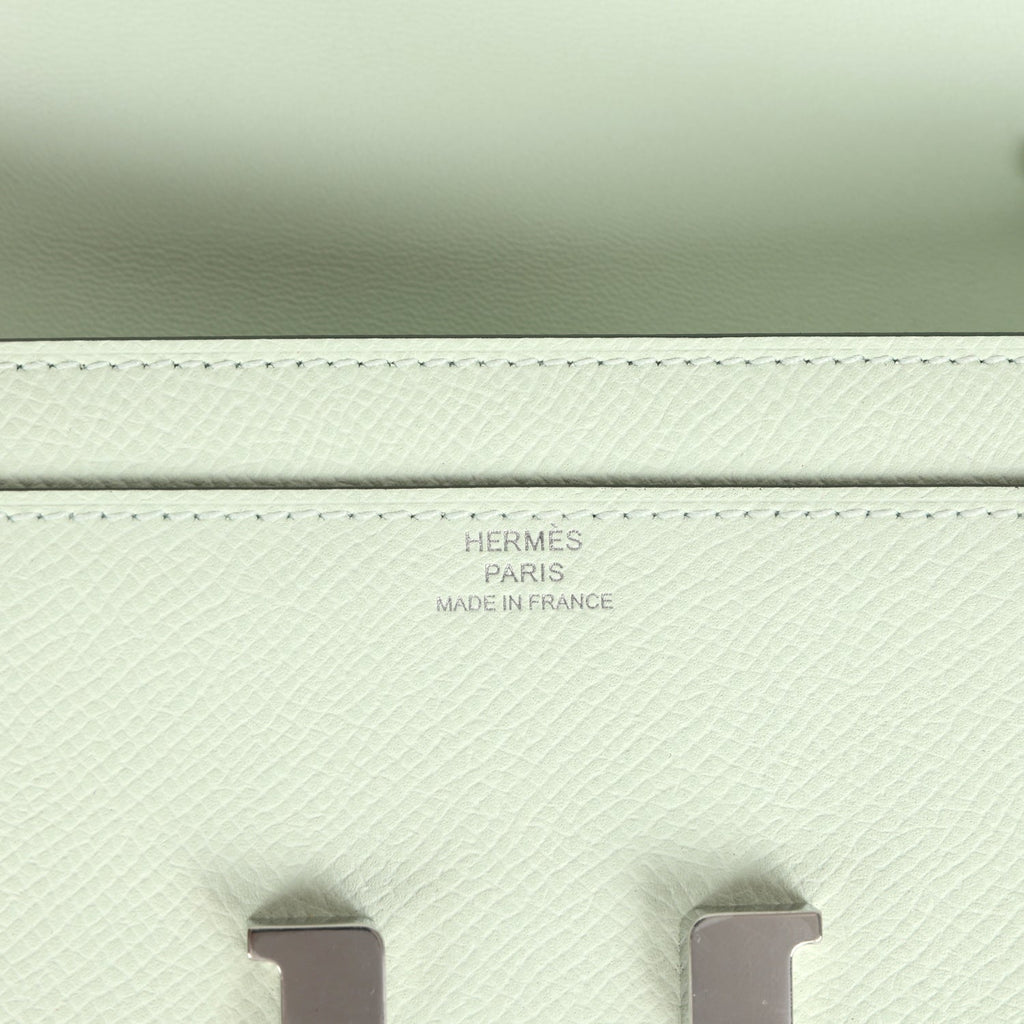 New Hermes Constance Wallet To Go Vert Fizz Epsom Palladium Hardware