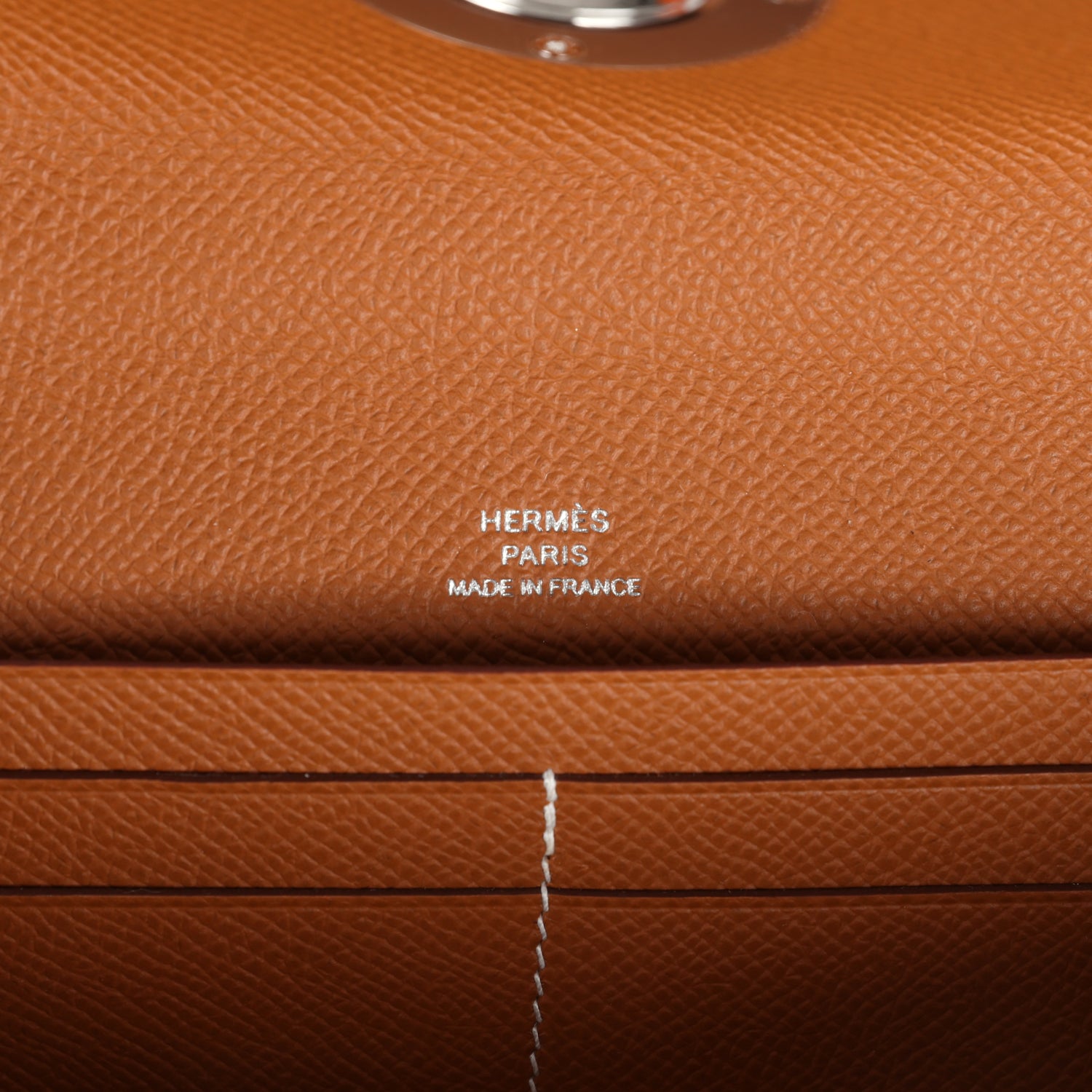 Hermes Maillon Chaine d' Ancre Wallet to Go Gold Epsom Palladium Hardware