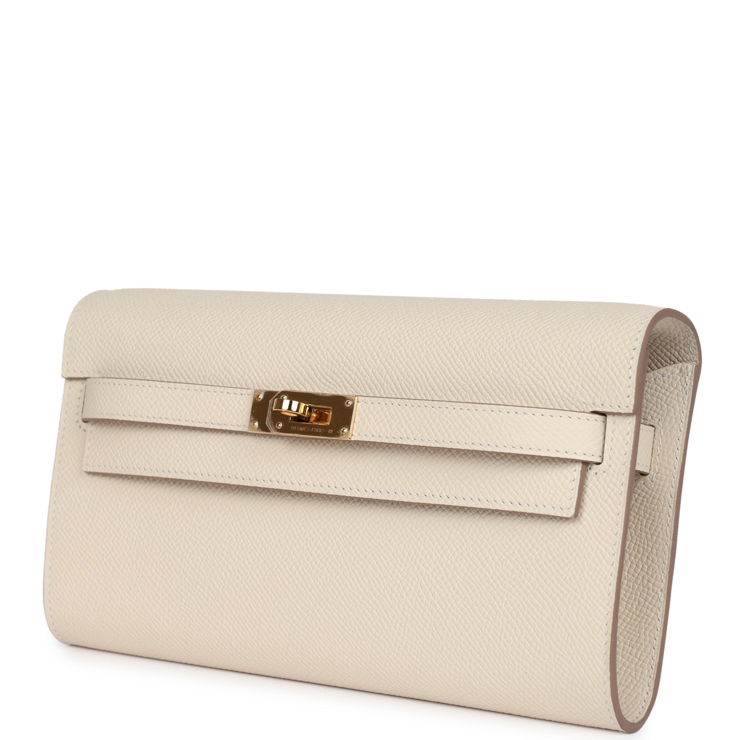 Hermes Kelly Wallet To Go Craie Epsom Gold Hardware