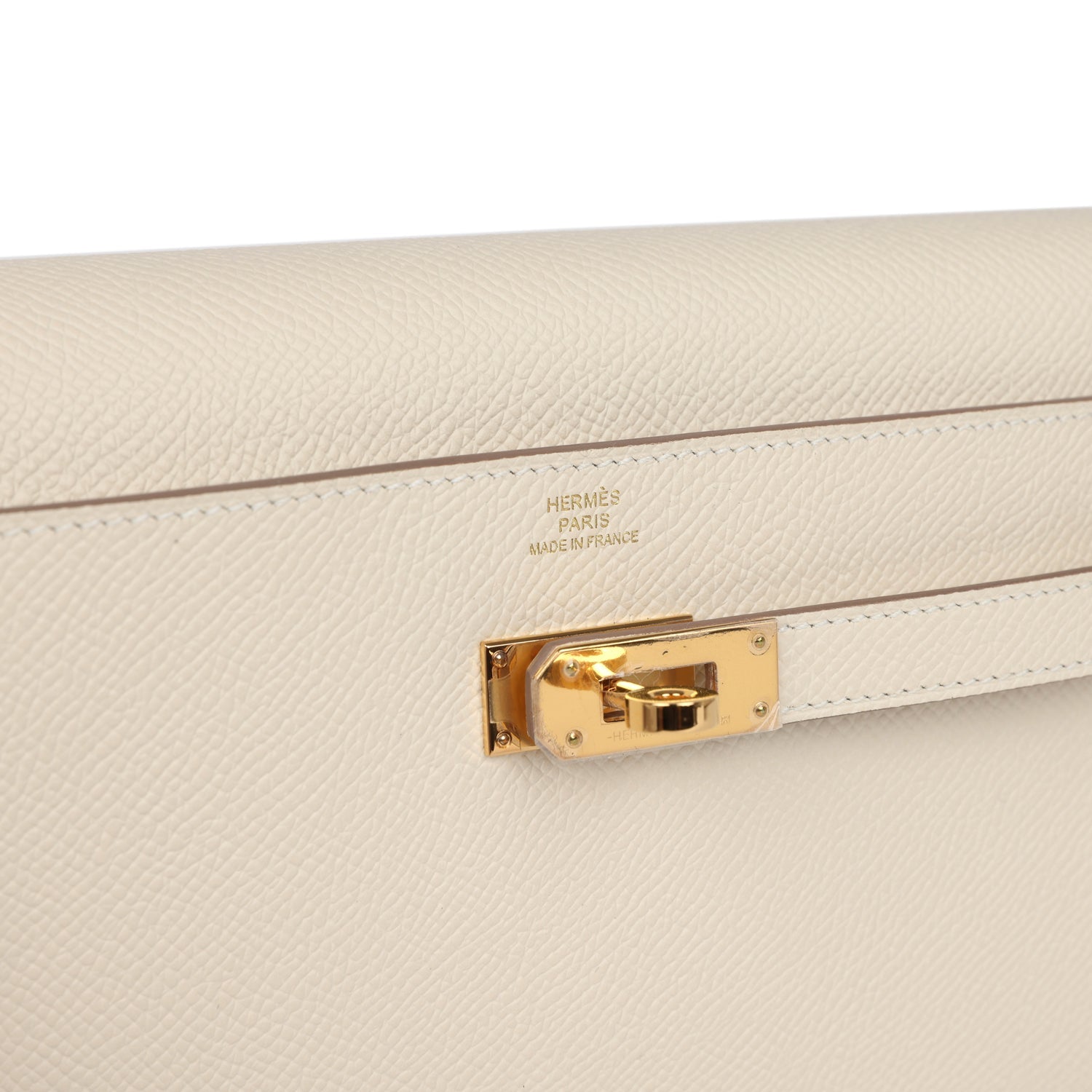 Hermes Kelly Wallet To Go Craie Epsom Gold Hardware