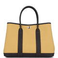 Hermes Garden Party 30 Paille Toile Militaire Canvas and Ebene Negonda Palladium Hardware