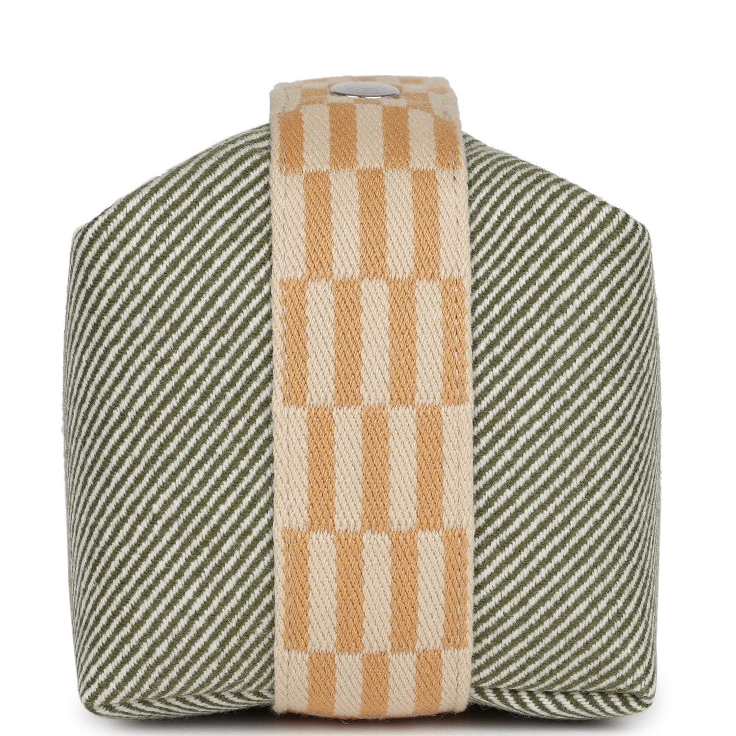 Hermes Bride-A-Brac PM Vert Natte Canvas and Wool Palladium Hardware