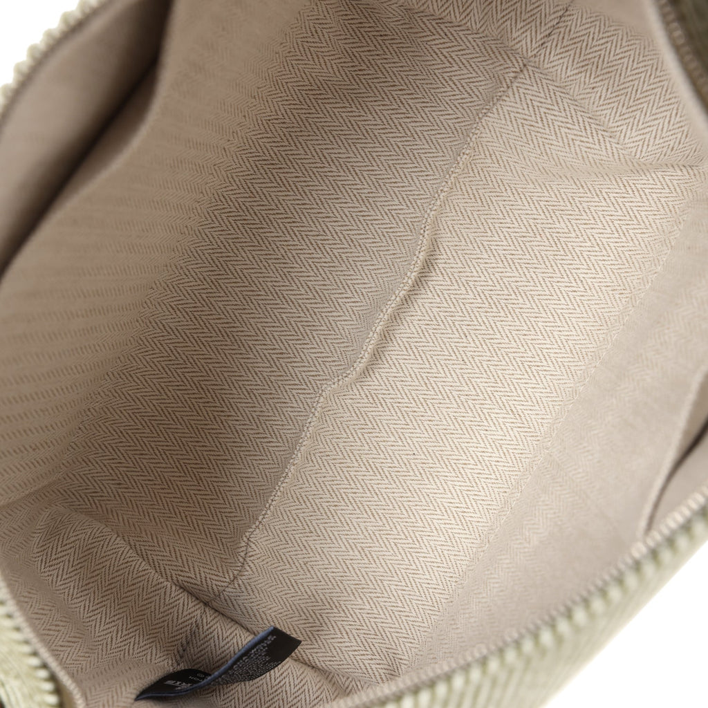 Hermes Bride-A-Brac PM Vert Natte Canvas and Wool Palladium Hardware