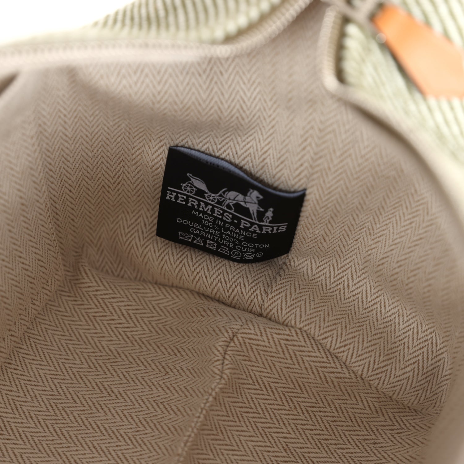 Hermes Bride-A-Brac PM Vert Natte Canvas and Wool Palladium Hardware
