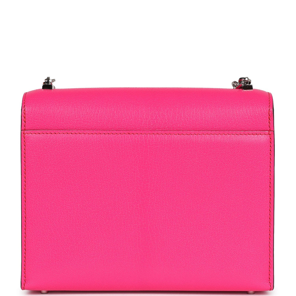 New Hermes Mini Verrou Chaine Bag Rose Pop Chevre Chamkila Palladium Hardware