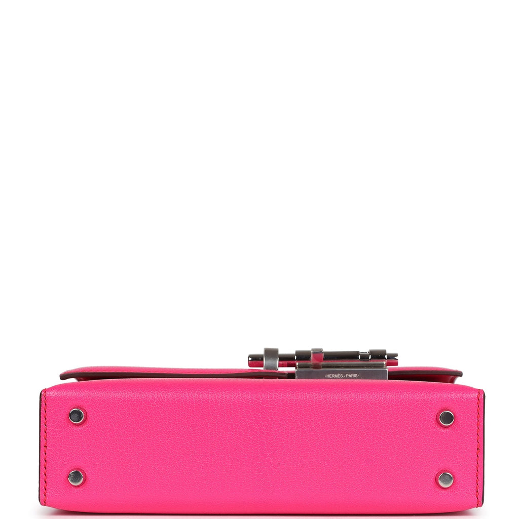 New Hermes Mini Verrou Chaine Bag Rose Pop Chevre Chamkila Palladium Hardware