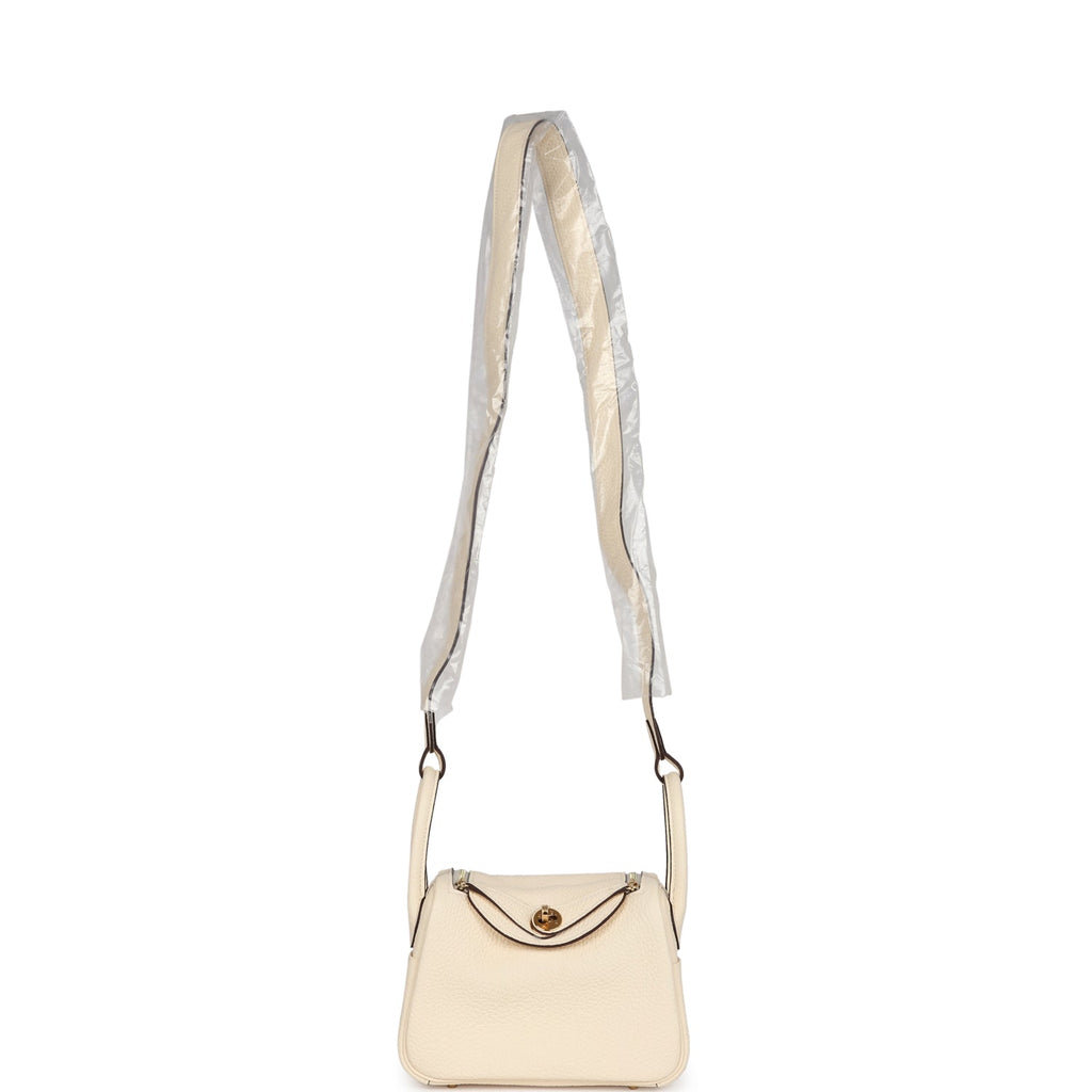 Hermes Mini Lindy Nata Clemence Gold Hardware