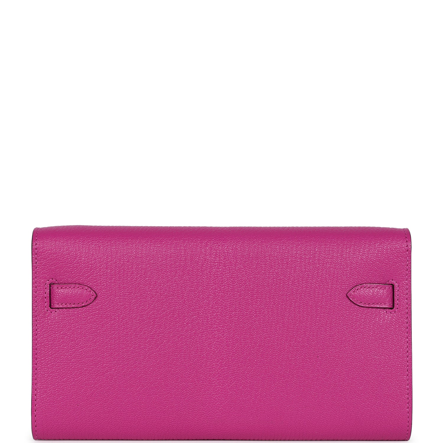 Hermes Kelly Wallet To Go Rose Pourpre Chevre Mysore Palladium Hardware