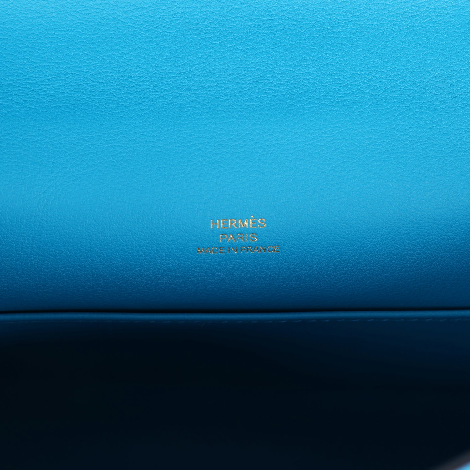 Pre-owned Hermes Kelly Pochette Bleu Frida Swift Gold Hardware