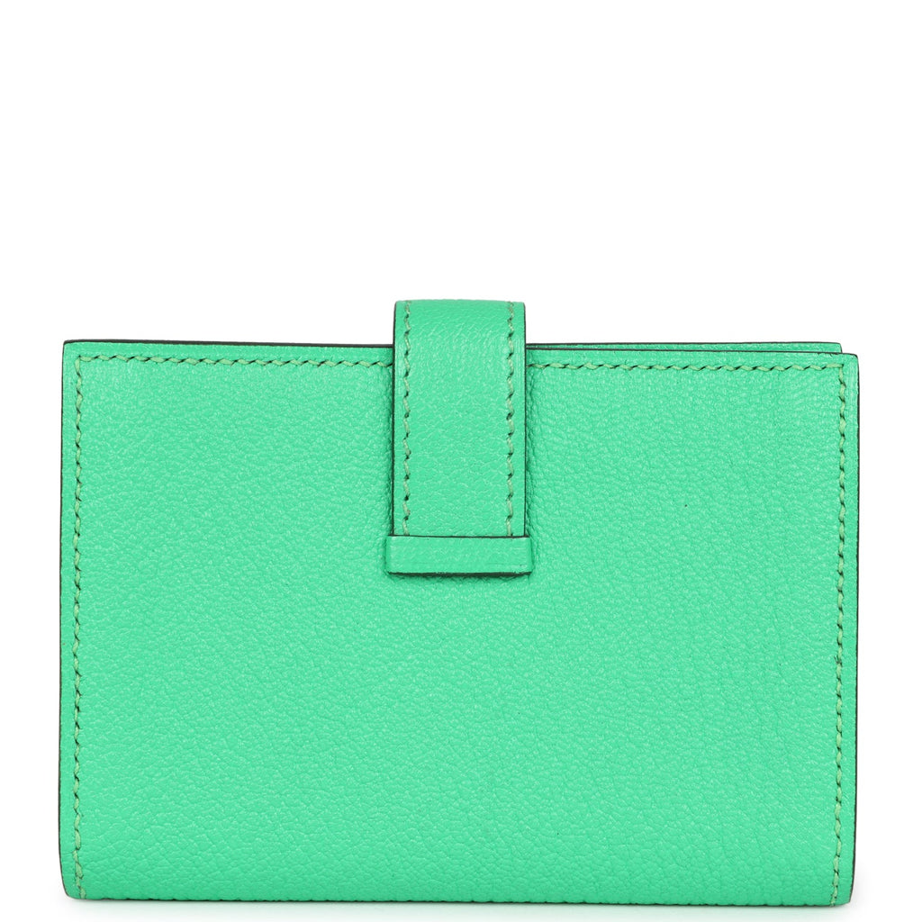 Hermes Bearn Card Holder Vert Comics Chevre Mysore Palladium Hardware