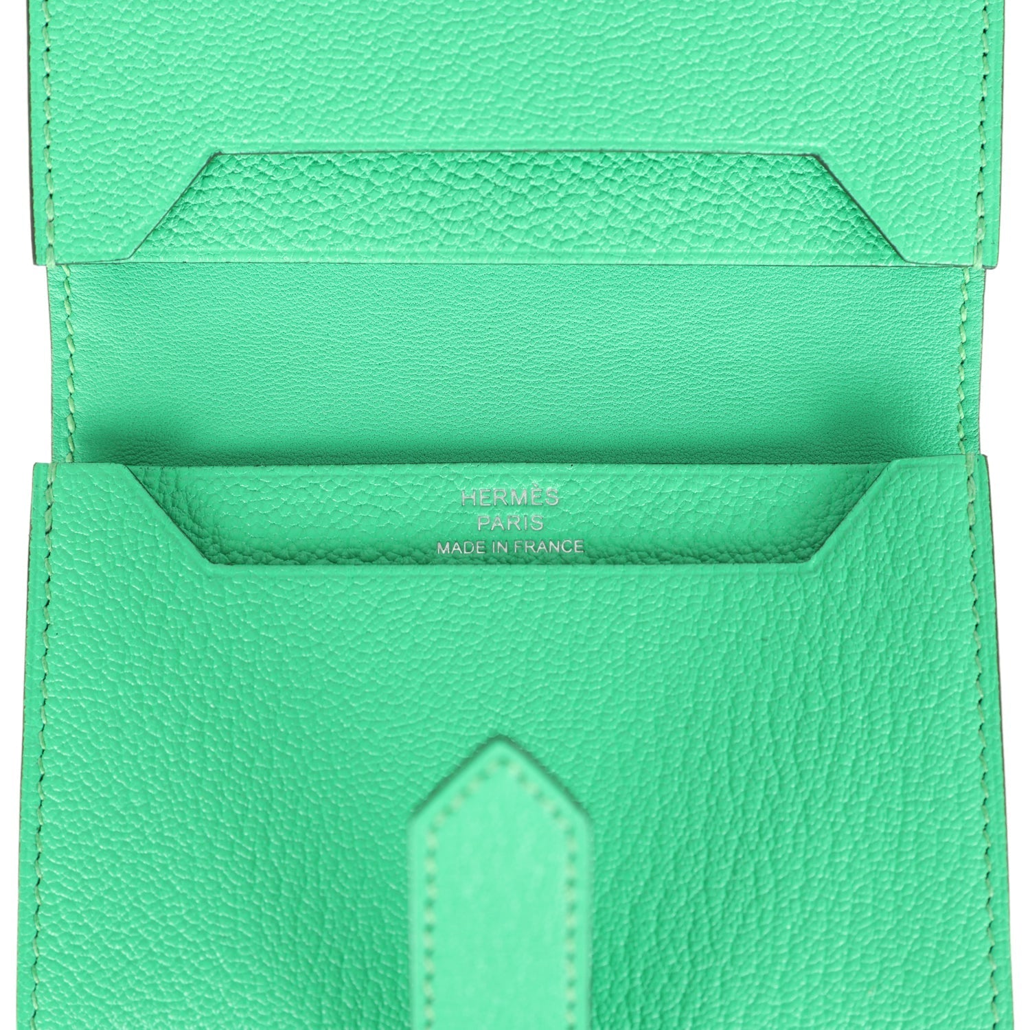 Hermes Bearn Card Holder Vert Comics Chevre Mysore Palladium Hardware