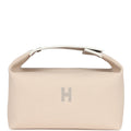 Hermes Bride-A-Brac GM Neutral Toile Canvas Palladium Hardware