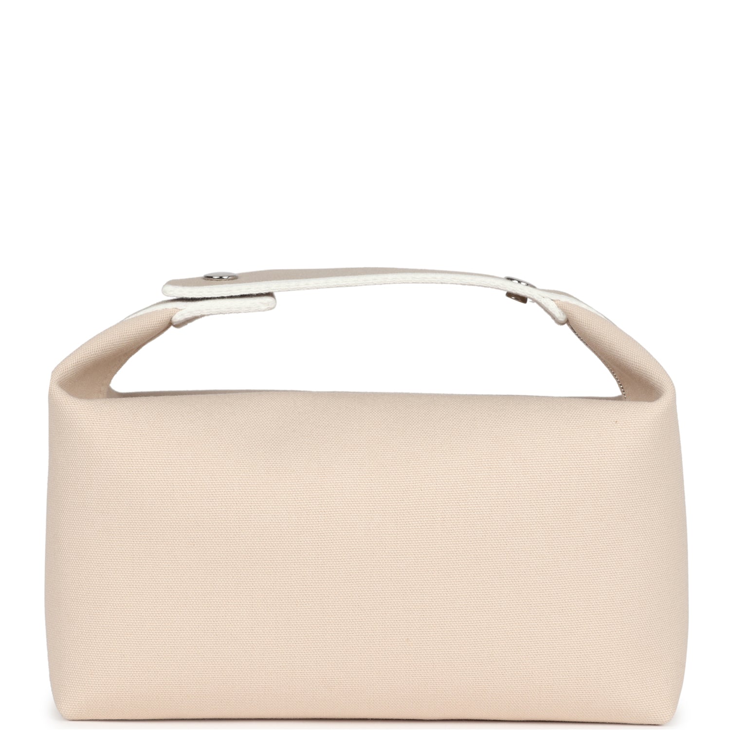 Hermes Bride-A-Brac GM Neutral Toile Canvas Palladium Hardware