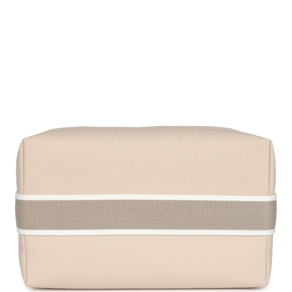 Hermes Bride-A-Brac GM Neutral Toile Canvas Palladium Hardware
