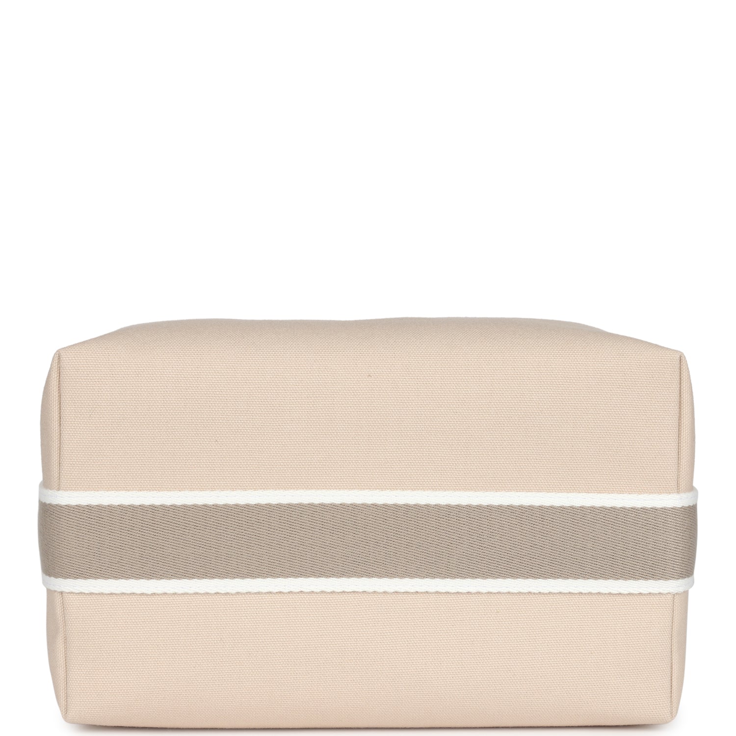 Hermes Bride-A-Brac GM Neutral Toile Canvas Palladium Hardware