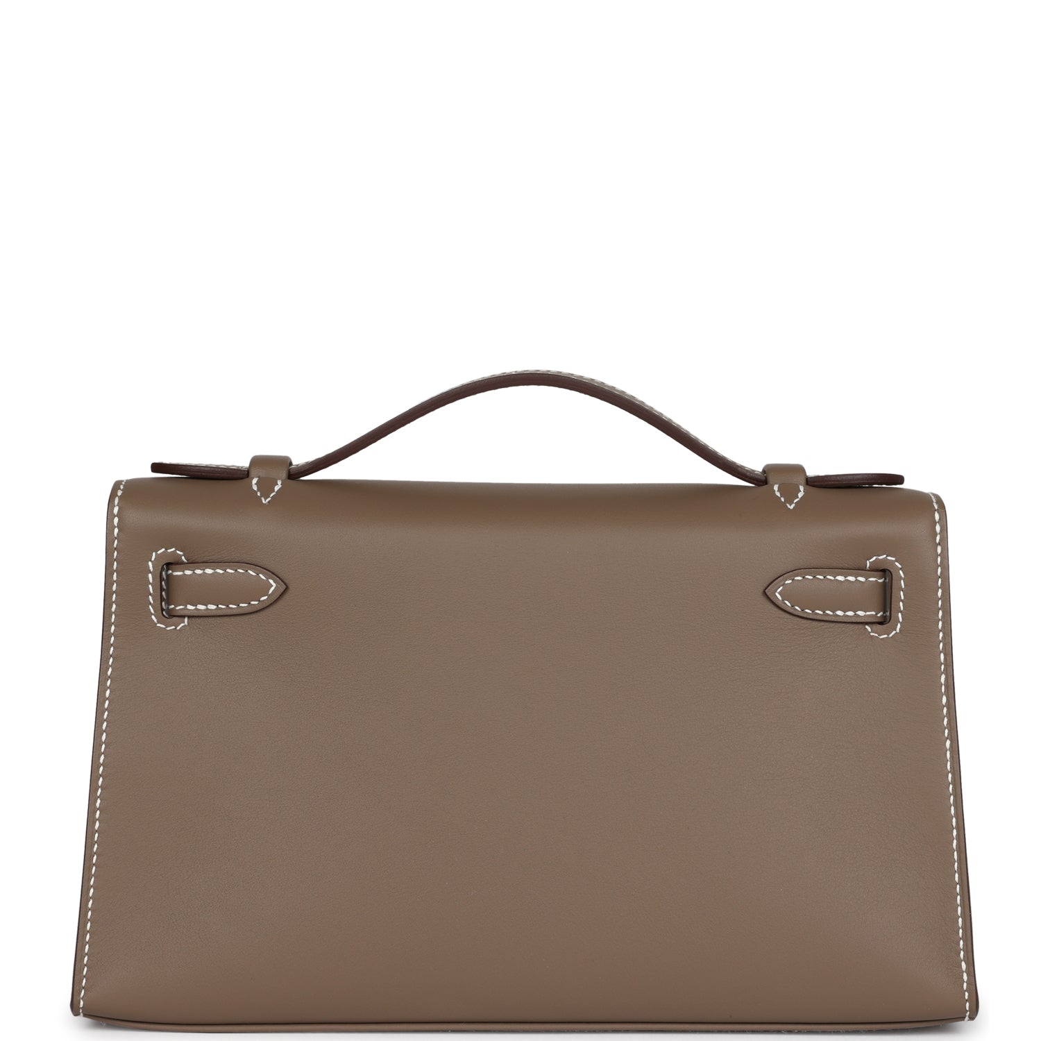Hermes Kelly Pochette Etoupe Swift Gold Hardware