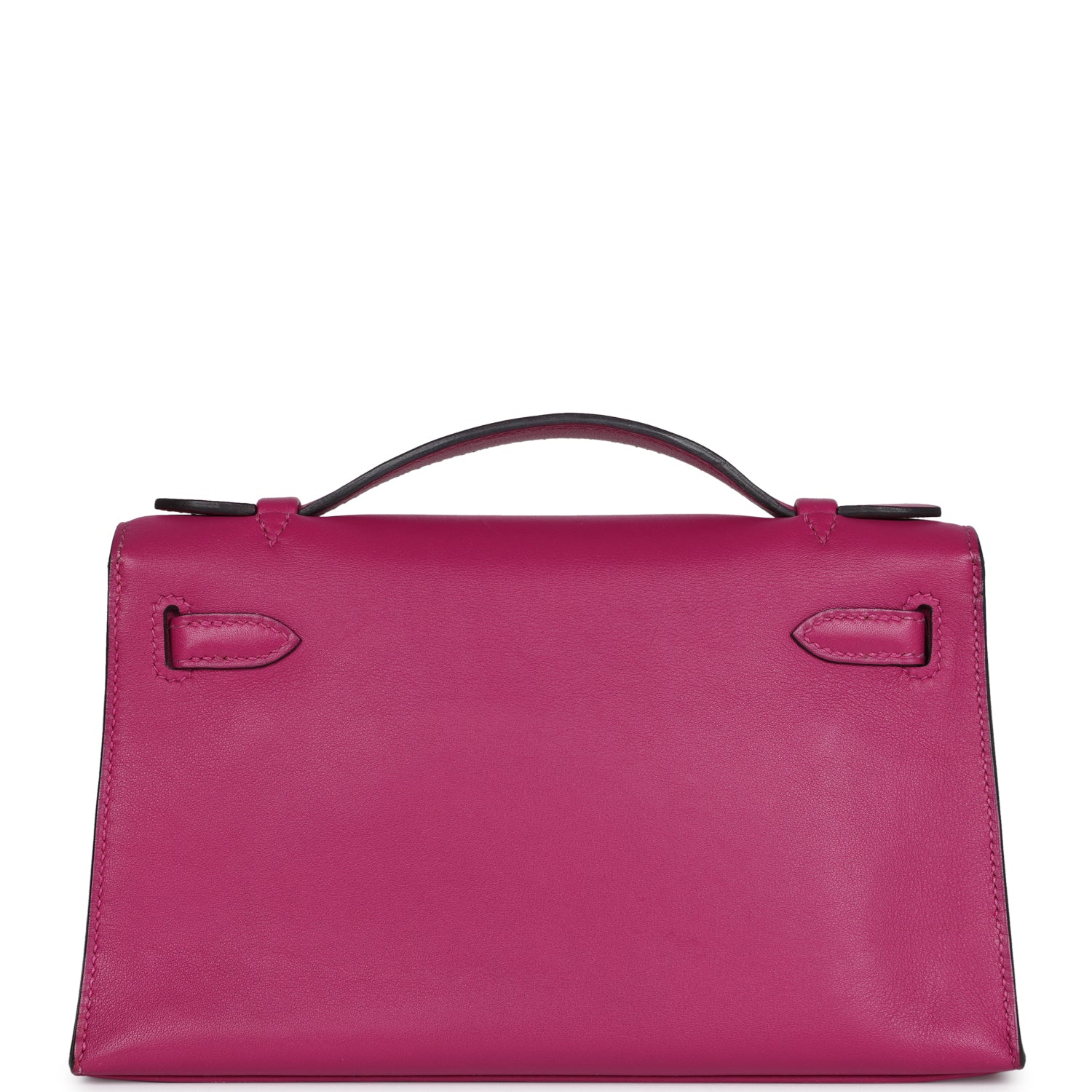 New Hermes Kelly Pochette Rose Pourpre Swift Palladium Hardware