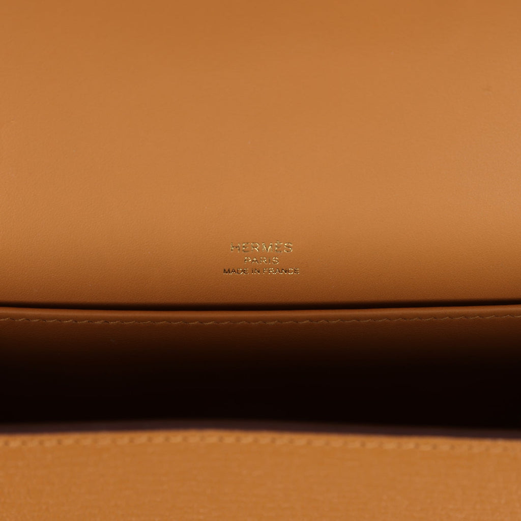 Hermes Geta Caramel Chevre Mysore Gold Hardware
