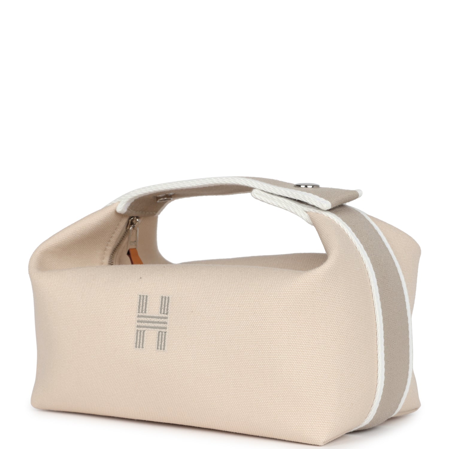 Hermes Bride-A-Brac PM Neutral Toile Canvas Palladium Hardware