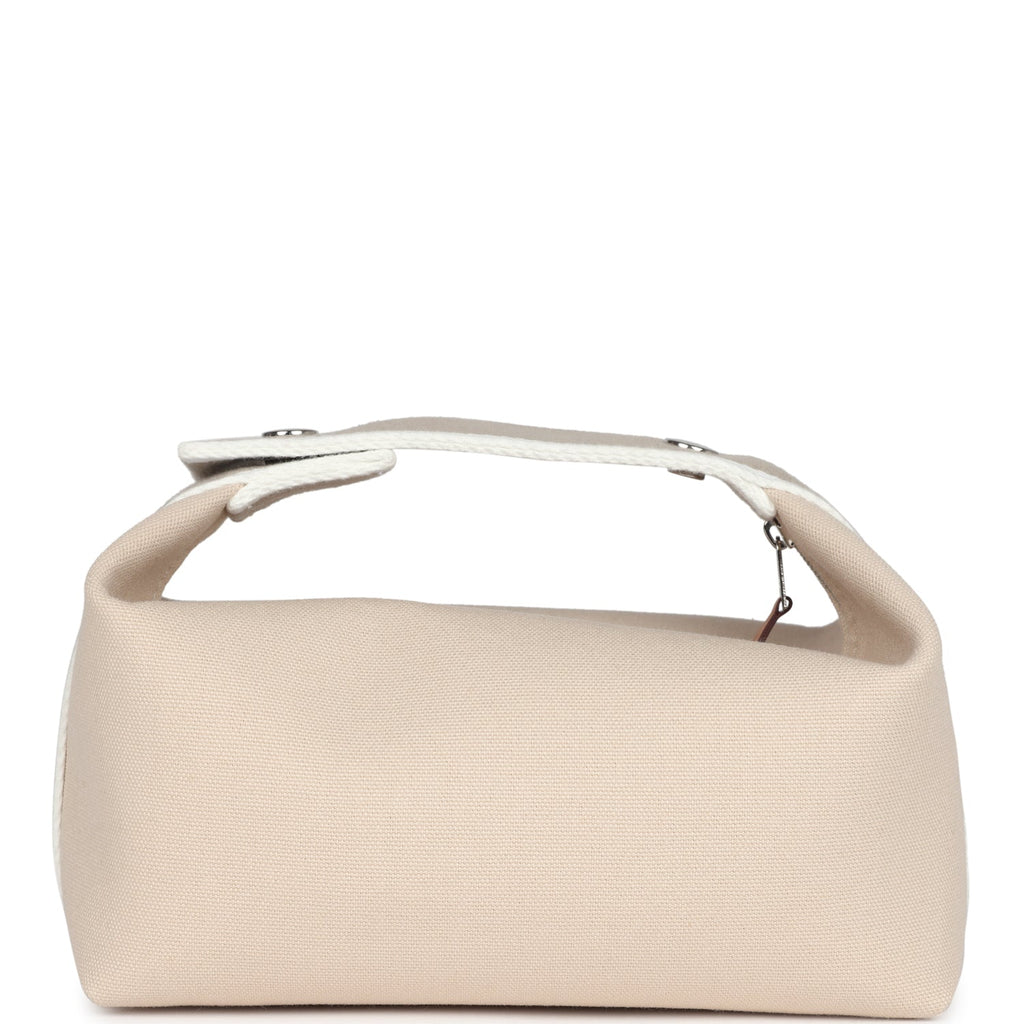 Hermes Bride-A-Brac PM Neutral Toile Canvas Palladium Hardware