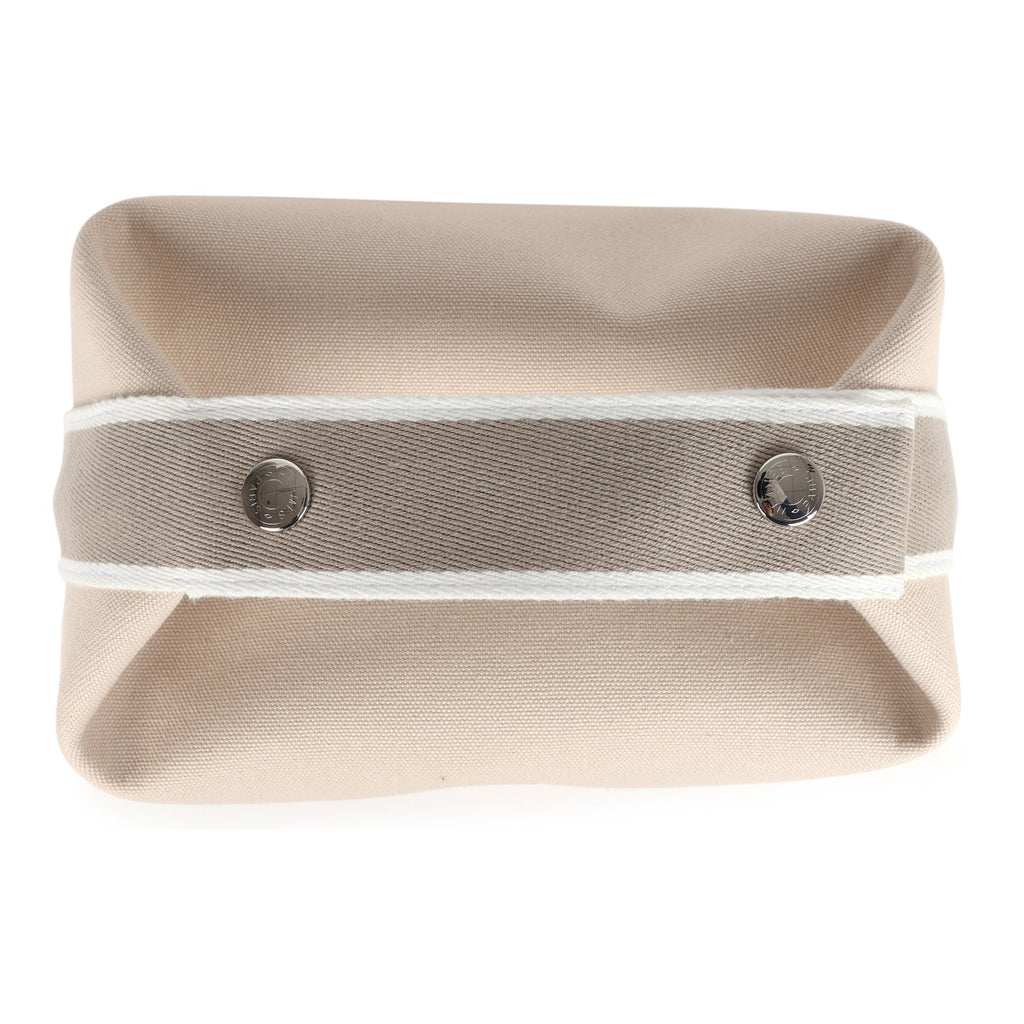 Hermes Bride-A-Brac PM Neutral Toile Canvas Palladium Hardware