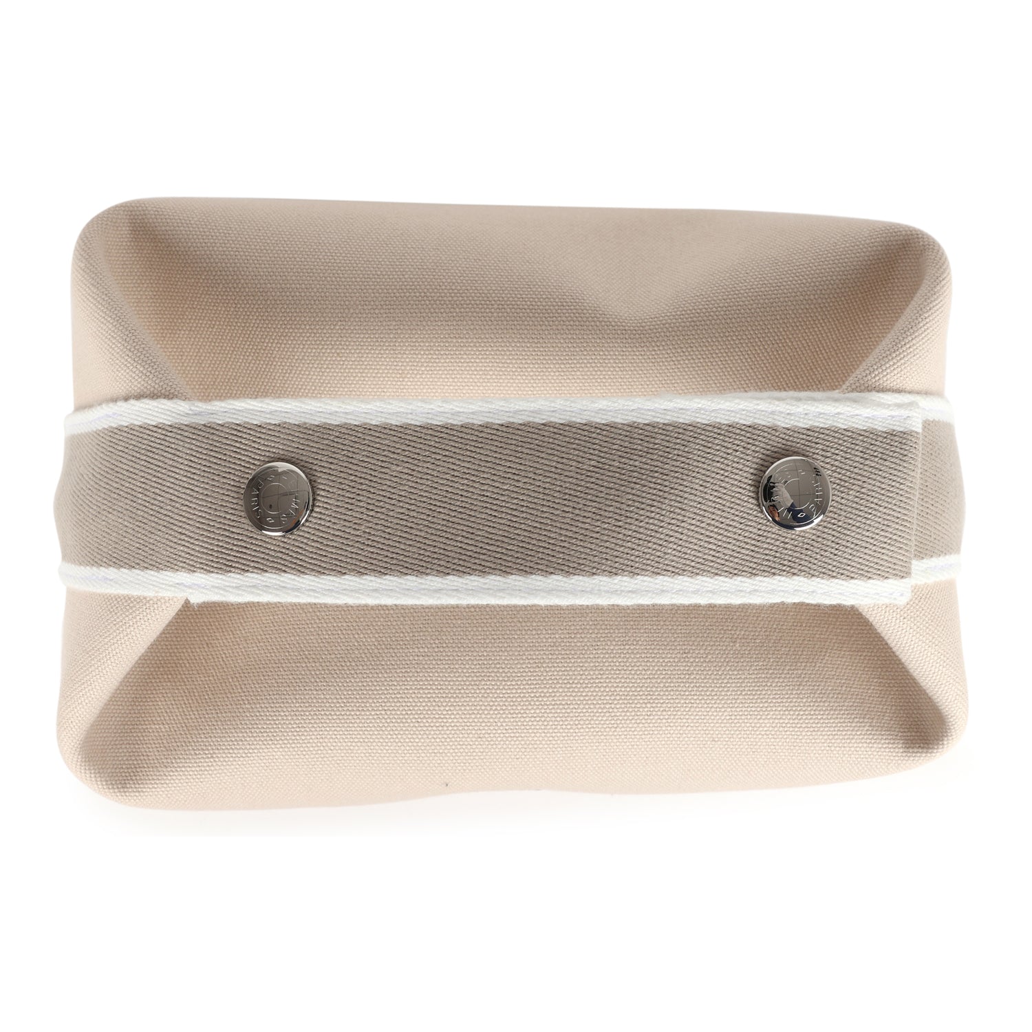 Hermes Bride-A-Brac PM Neutral Toile Canvas Palladium Hardware