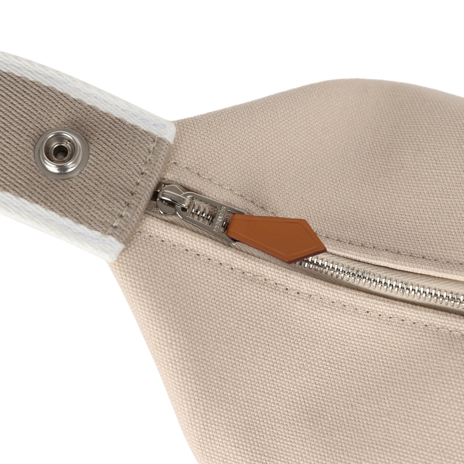 Hermes Bride-A-Brac PM Neutral Toile Canvas Palladium Hardware