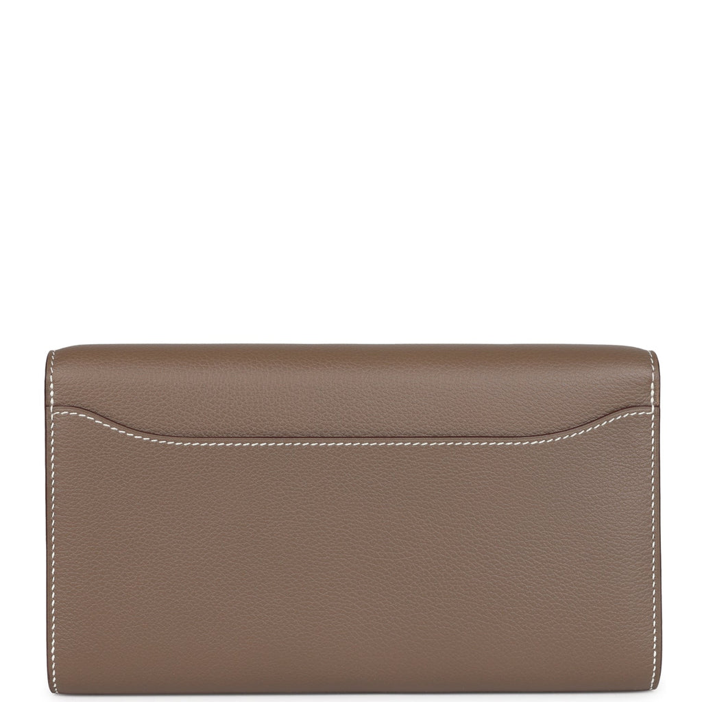 Hermes Constance Wallet To Go Etoupe Evercolor Palladium Hardware
