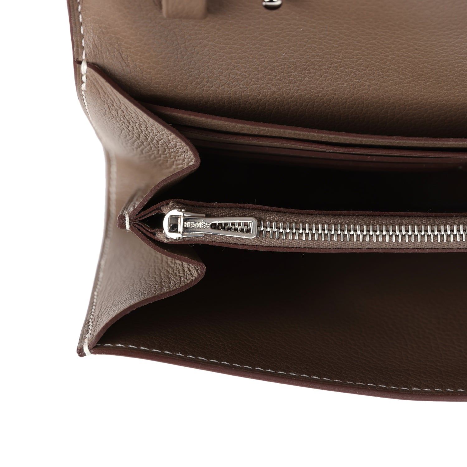 Hermes Constance Wallet To Go Etoupe Evercolor Palladium Hardware