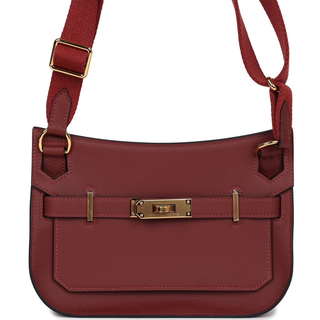 Hermes Jypsiere Mini Rouge H Swift Gold Hardware