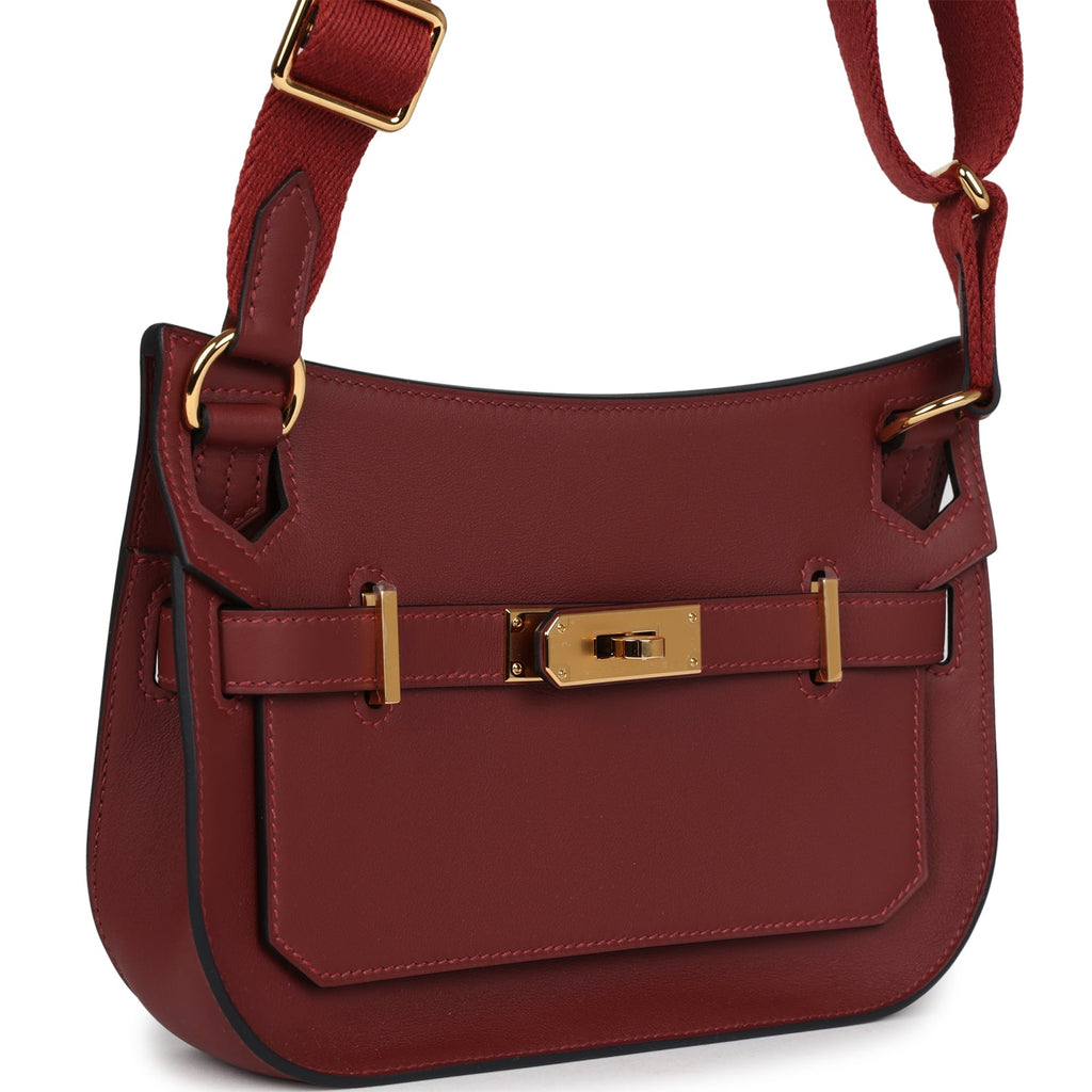 Hermes Jypsiere Mini Rouge H Swift Gold Hardware