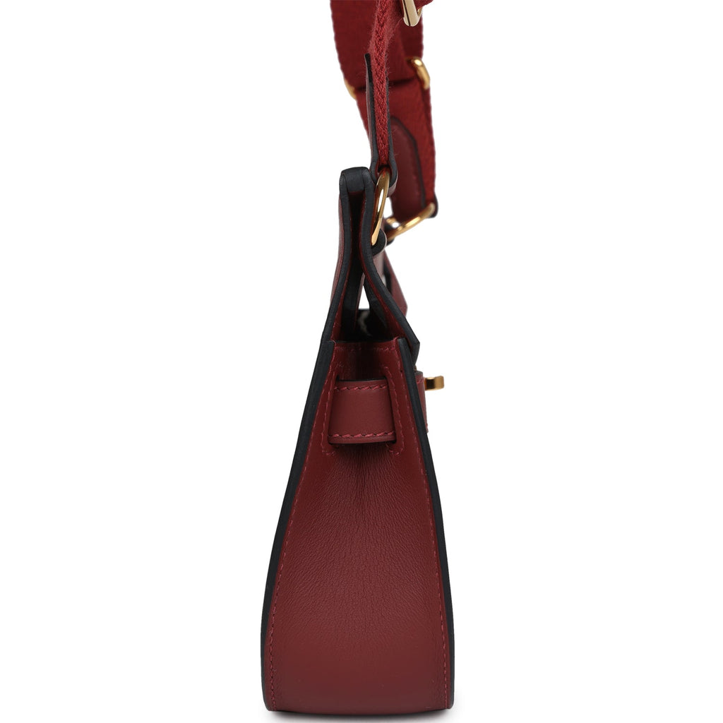Hermes Jypsiere Mini Rouge H Swift Gold Hardware