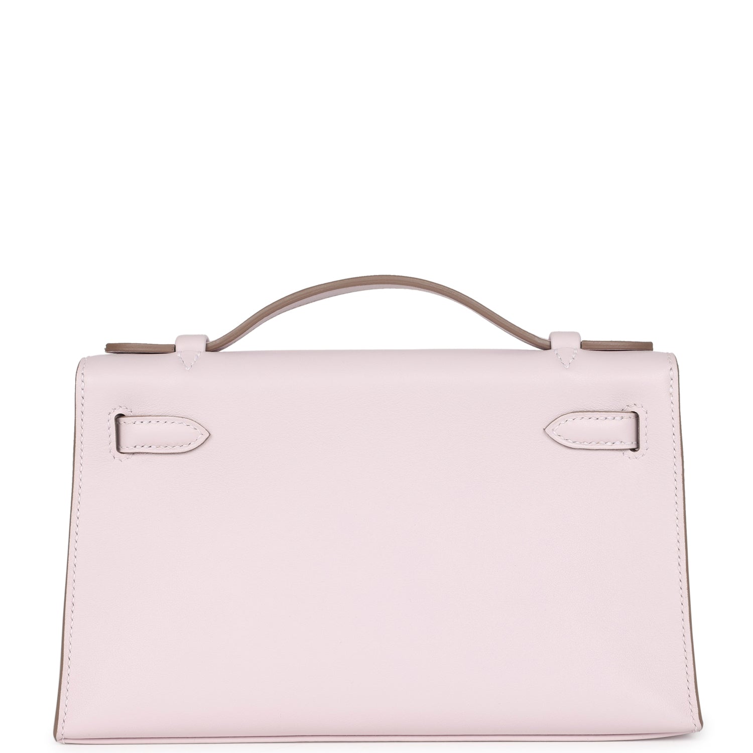Hermes Kelly Pochette Mauve Pale Swift Palladium Hardware