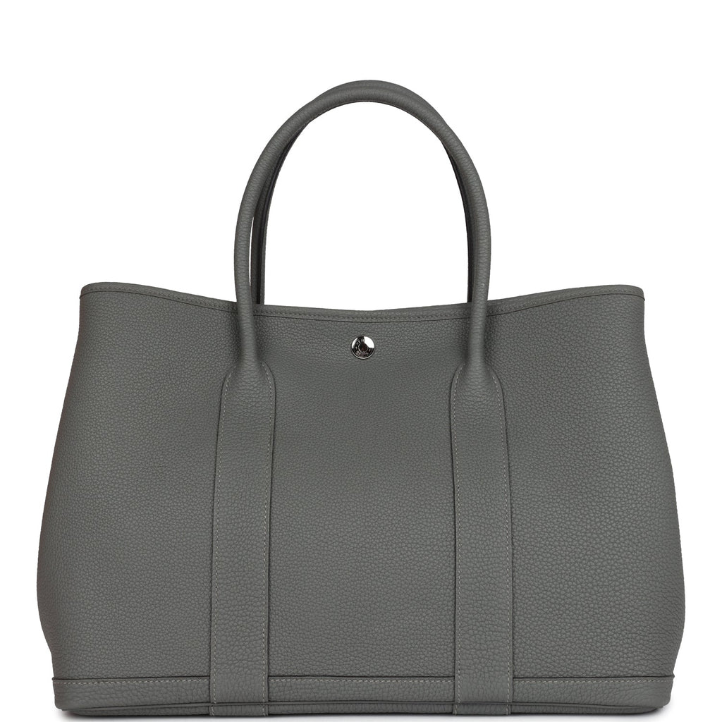 Hermes Garden Party 36 Gris Meyer Negonda Palladium Hardware