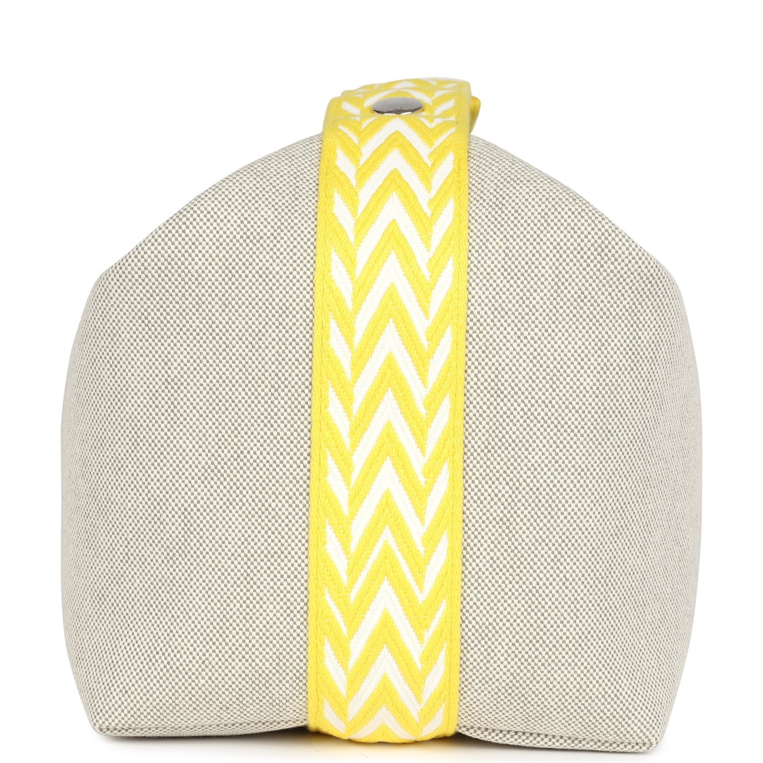 Hermes Bride A Brac Case GM Jaune Citron Plume Canvas Palladium Hardware