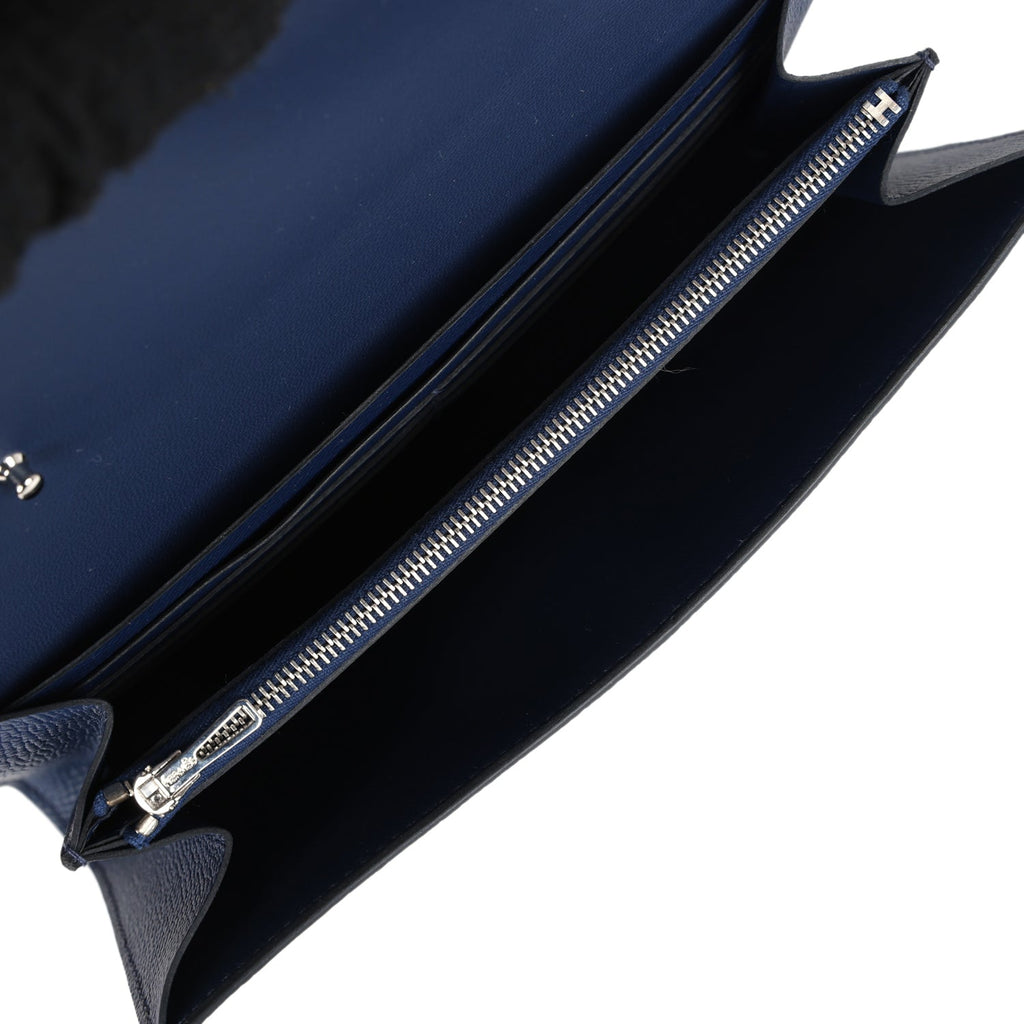 Hermes Constance Wallet To Go Bleu Navy Epsom Palladium Hardware