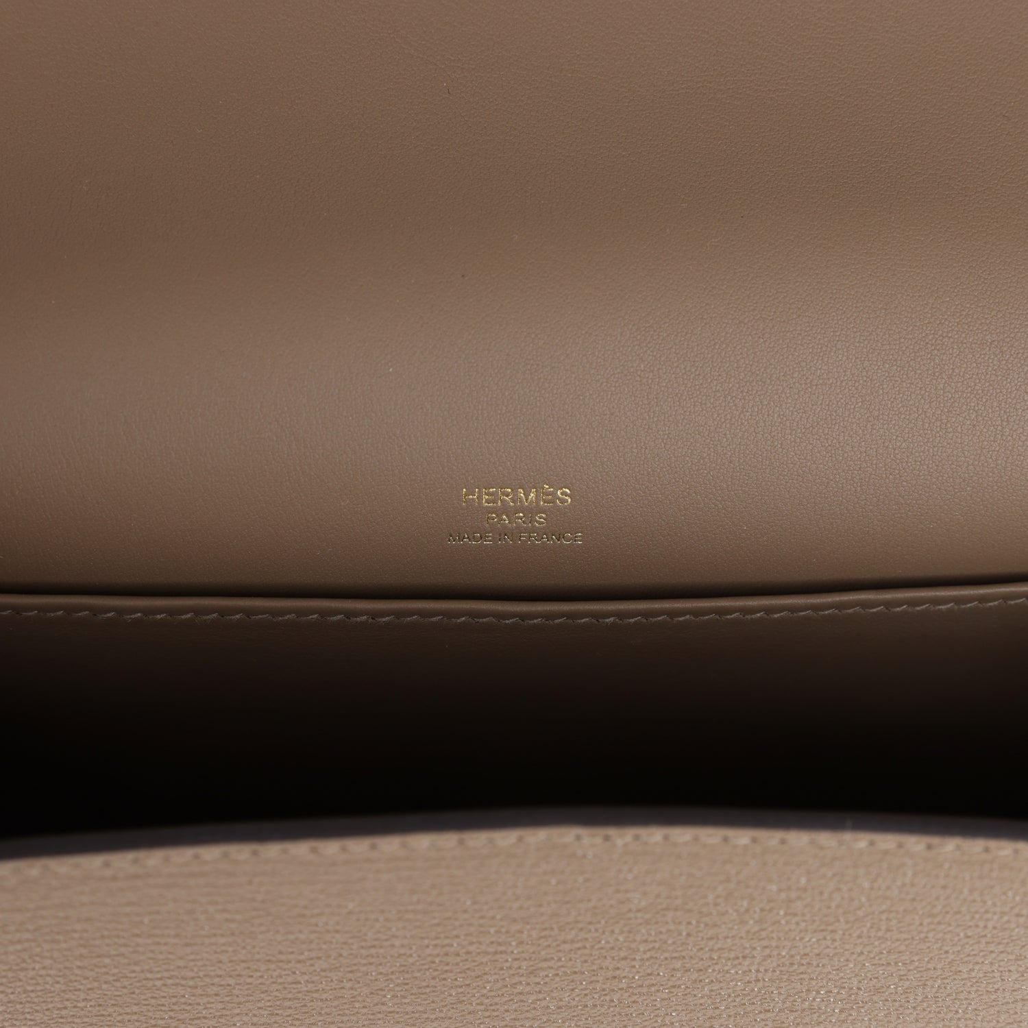 Hermes Geta Etoupe Chevre Gold Hardware