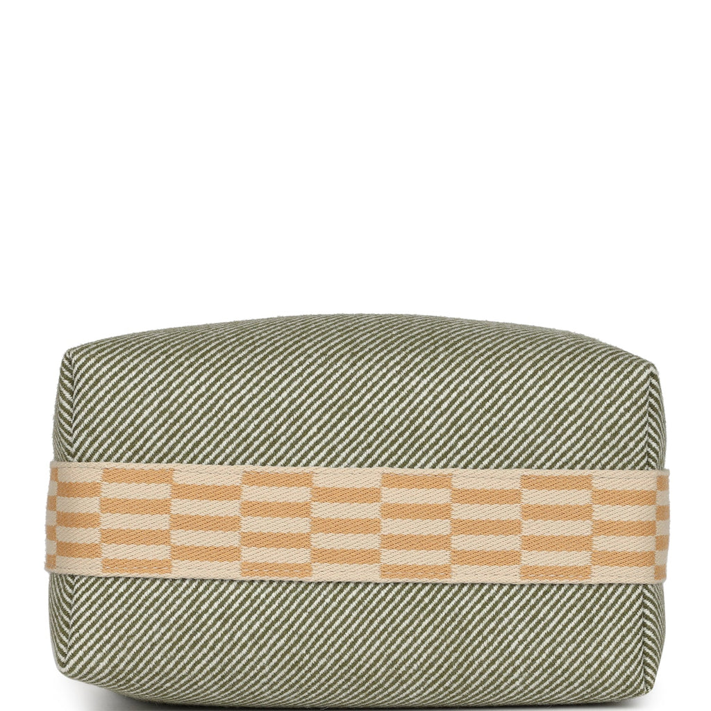 Hermes Bride-A-Brac PM Vert H Natte Canvas and Wool Palladium Hardware