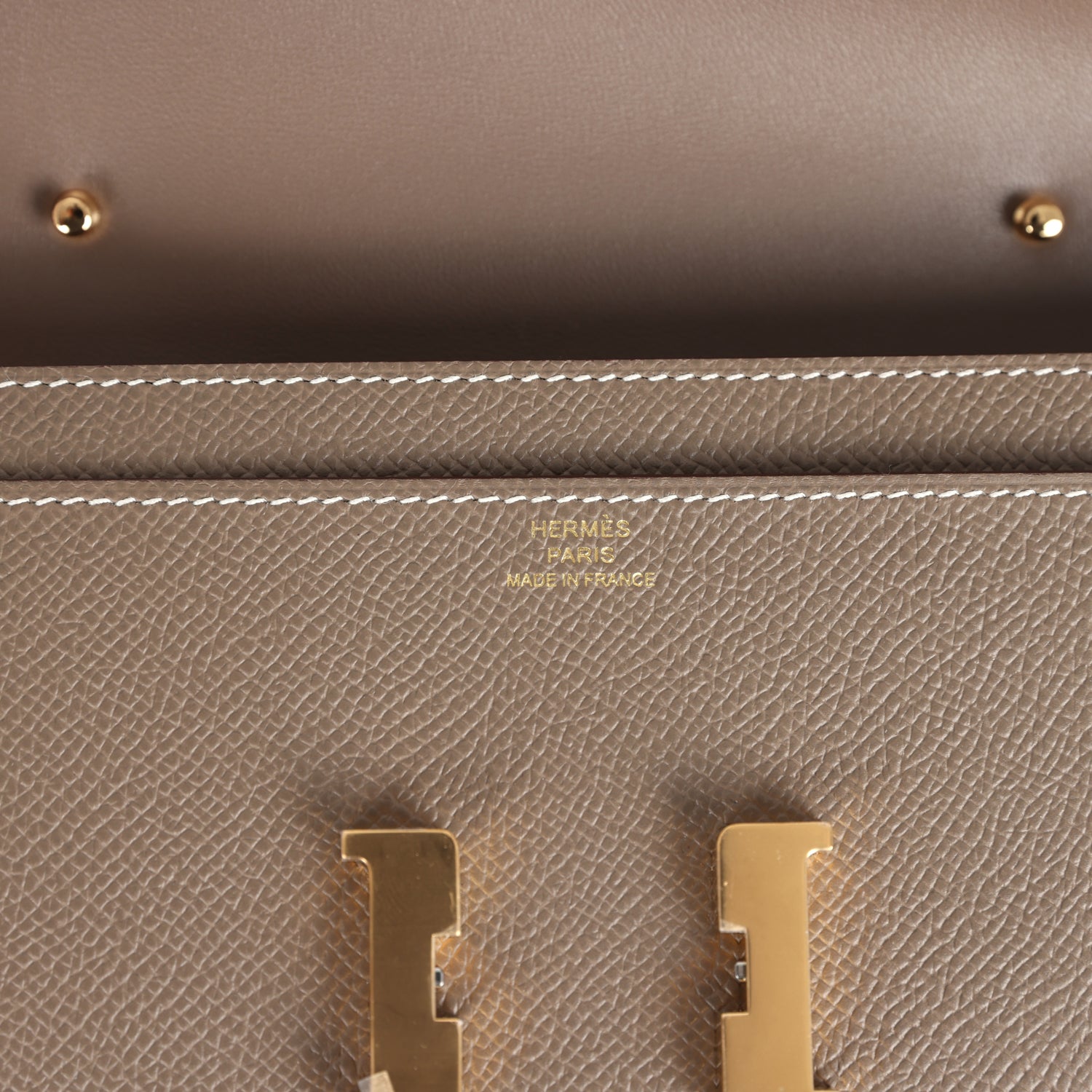 Hermes Constance Wallet To Go Etoupe Epsom Gold Hardware