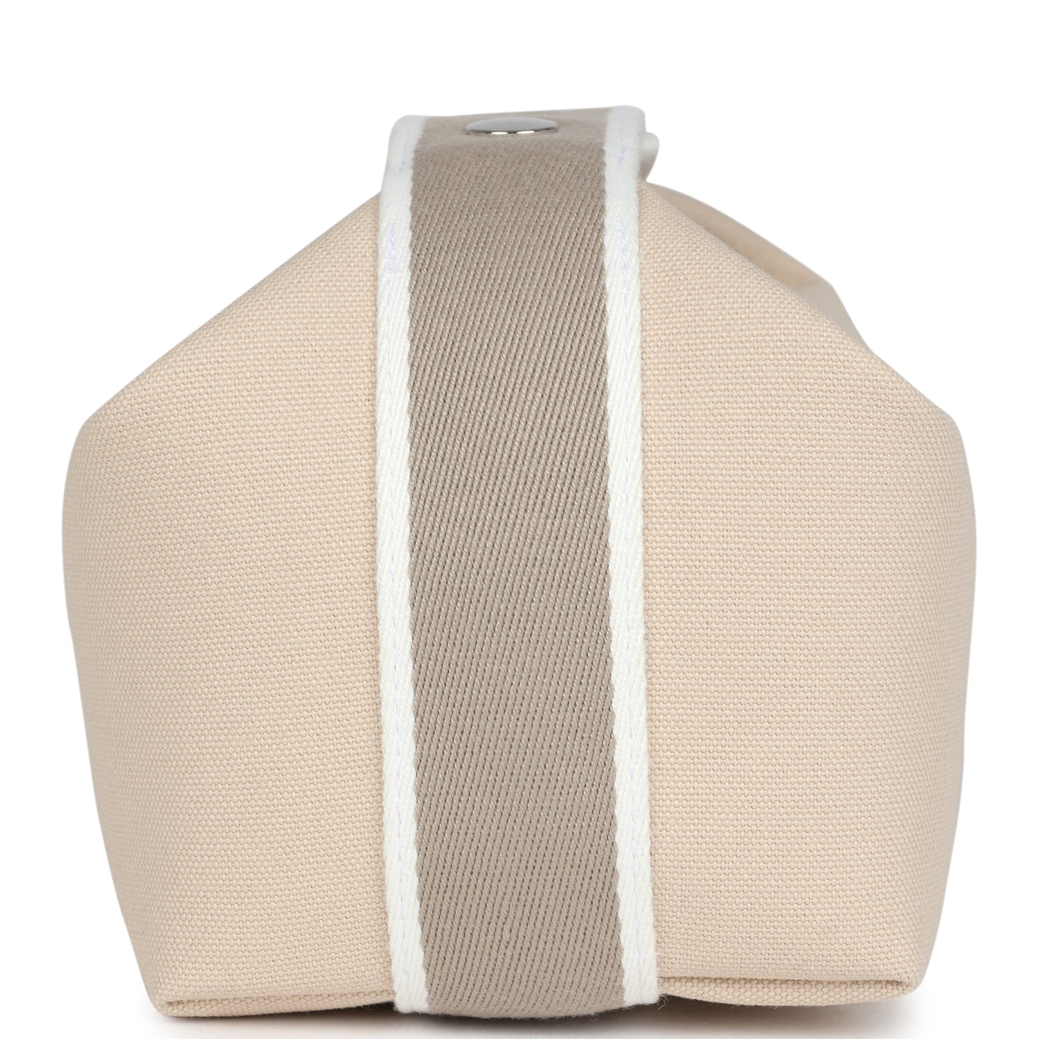 Hermes Bride-A-Brac Case PM Neutral Toile Canvas Palladium Hardware