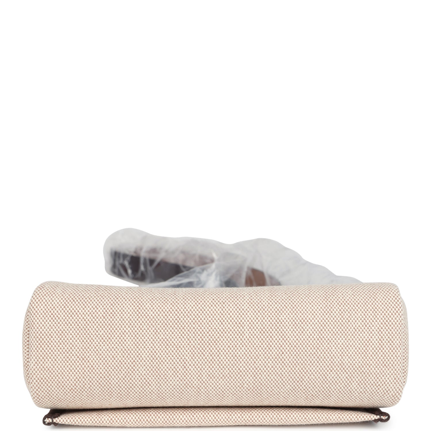Hermes Herbag Zip 20 Mini Ecru and Beige Toile H Canvas and Ebene Vache Hunter Palladium Hardware