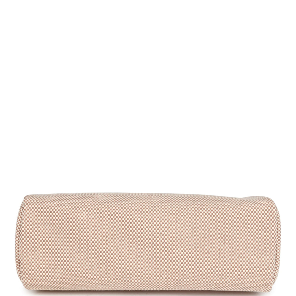 Hermes Herbag Zip PM 31 Ecru and Beige Toile H Ebene Hunter Gold Hardware