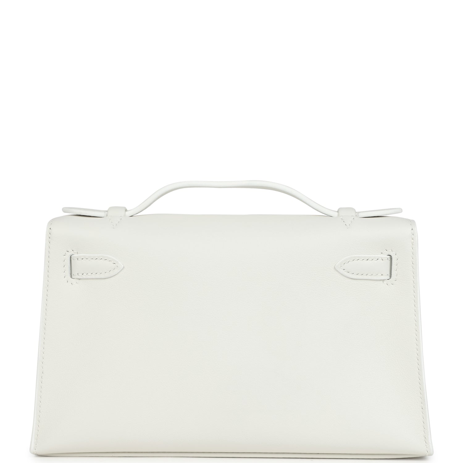 Hermes Kelly Pochette White Swift Gold Hardware