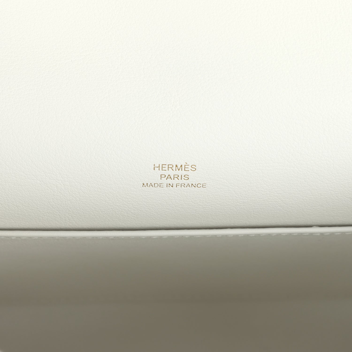 Hermes Kelly Pochette White Swift Gold Hardware