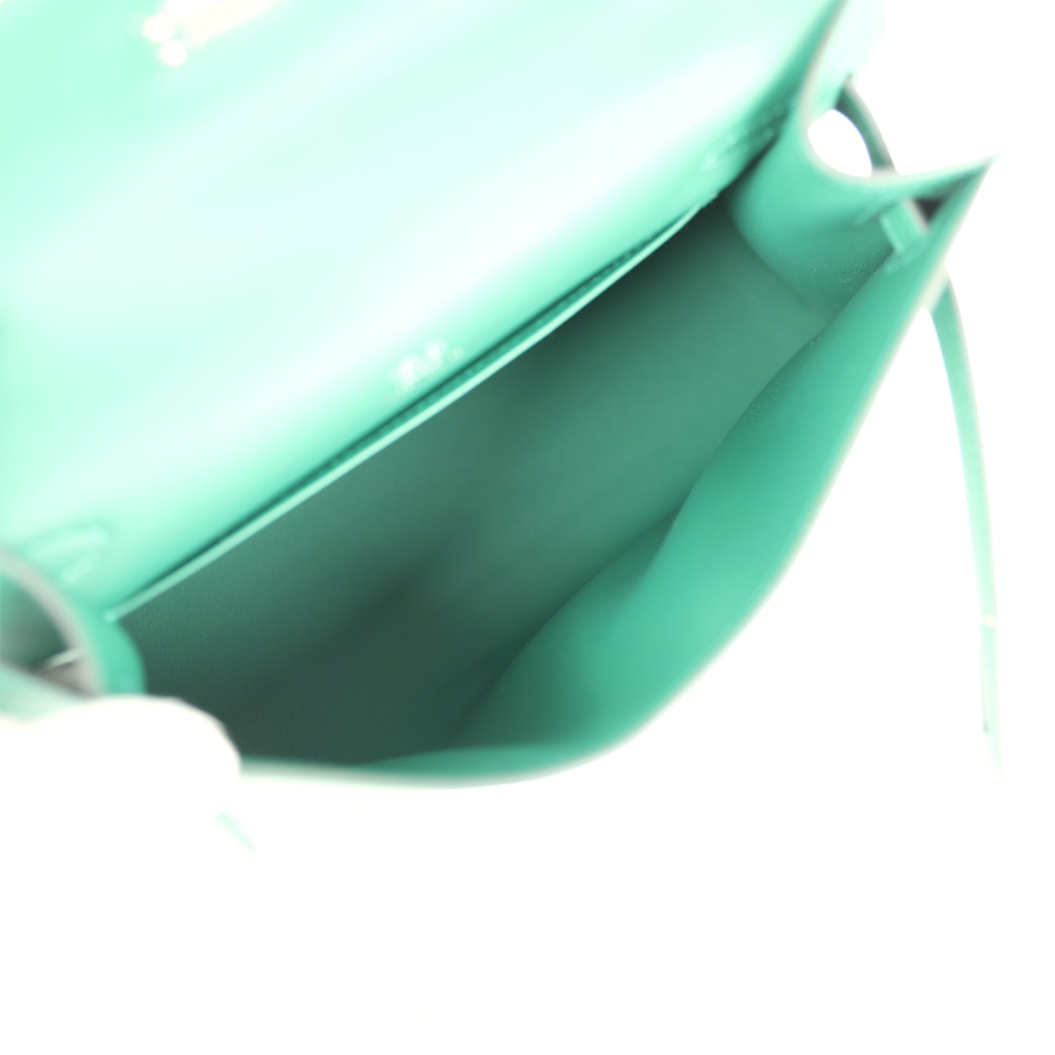 Hermes Kelly Pochette Vert Moyen Swift Palladium Hardware