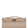 Hermes Kelly Cut Argile Swift Palladium Hardware