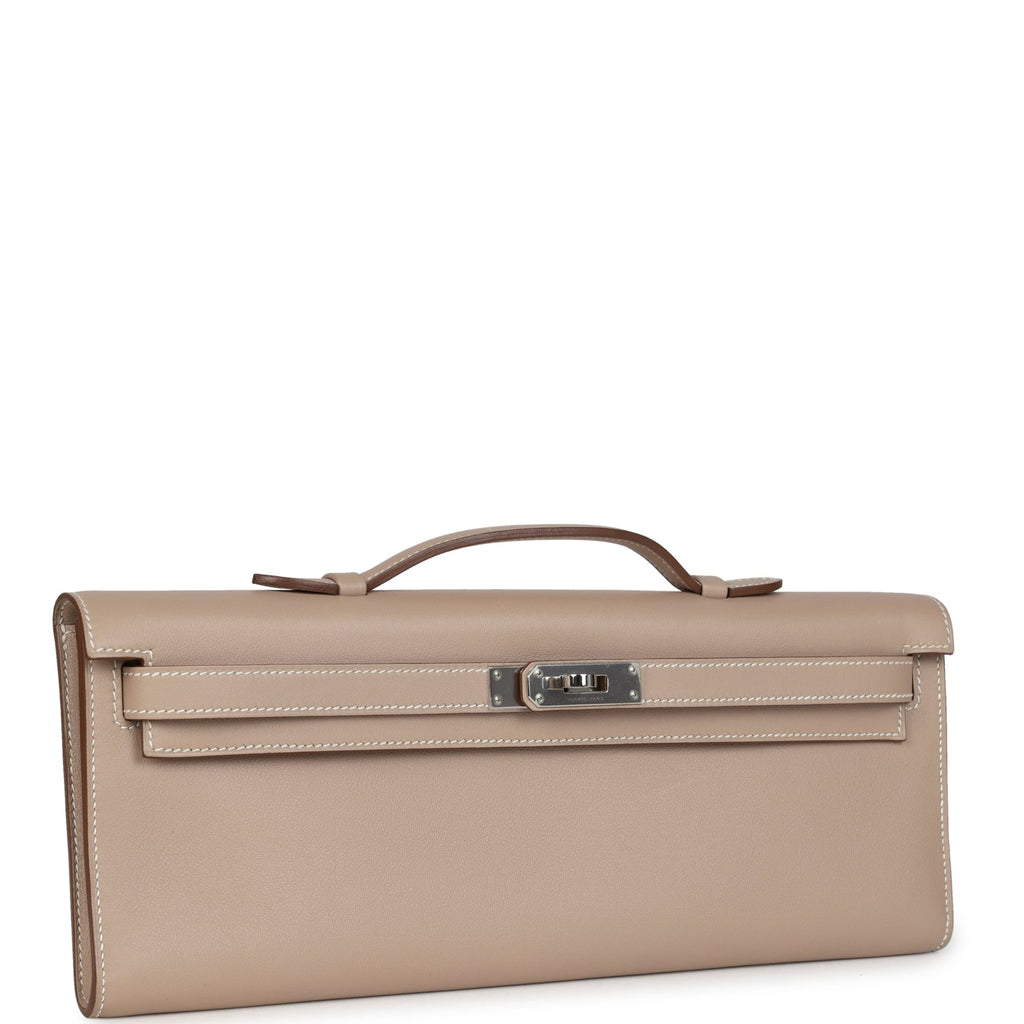 Hermes Kelly Cut Argile Swift Palladium Hardware